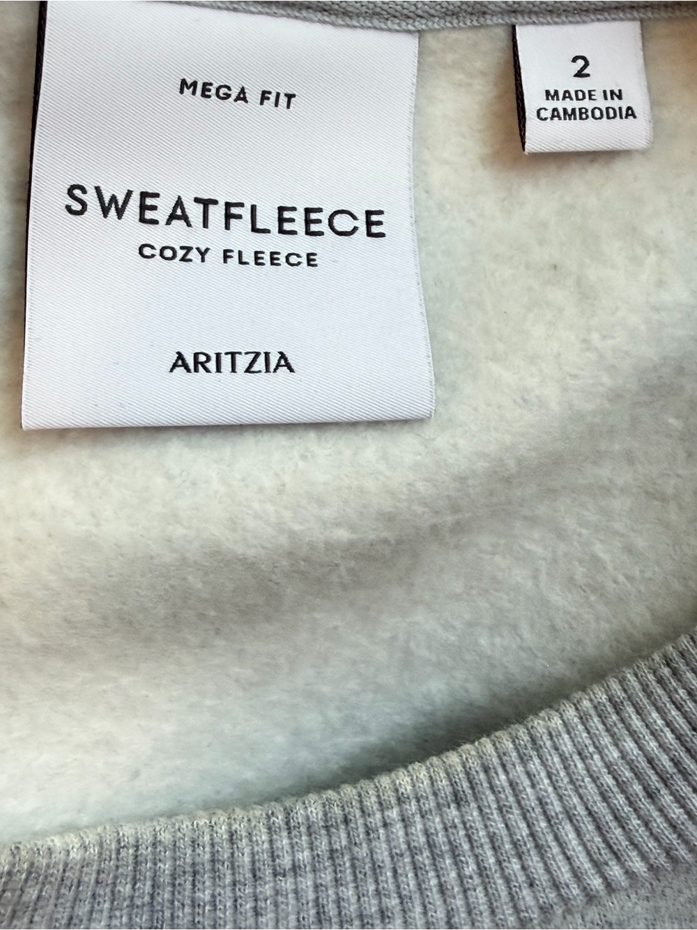 Aritzia Sweatfleece Mega Fit Cropped Crewneck - Picture 9 of 11